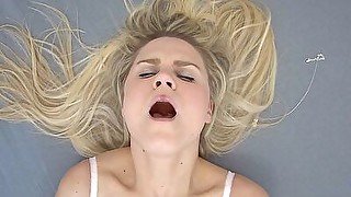 Shy Blonde Experiences a Wild Orgasm