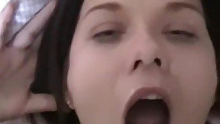 Woman sucks after anal