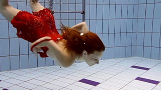 Ala underwater slut swims naked