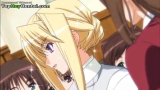 Hentai busty 18yo blonde girl has sex in her uniform