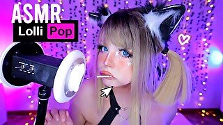 ASMR SLOPPY LOLLIPOP LICKING