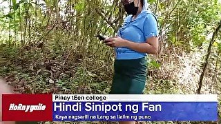 Trending sexy Pinay Hindi sinipot ng fan kaya nag finger nalang sa puno