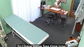 FakeHospital Brunette nurse gives patient sex