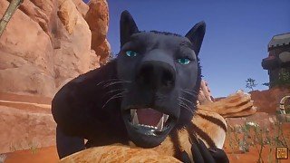 Wild Life Tiger Furry Girl With Wolf (Furry Girl POV)