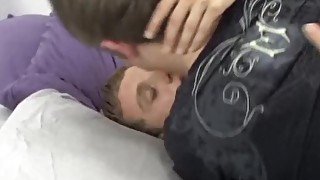 Bottom twink anal plowed by hung lover