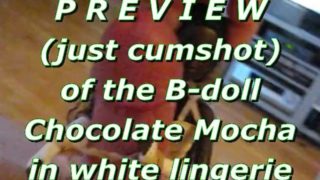 BBB preview: Chocolate Mocha in white lingerie