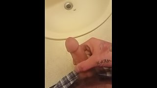 Intense masturbation cumshot