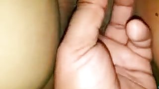 Hubby fingering love tunnel