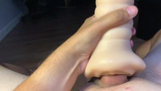 Virgin dick fucking a flesh light