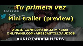 TRAILER - Tu primera vez conmigo - Preview - Audio para MUJERES - Voz de hombre - España ASMR