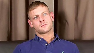 Hot interview and solo masturbation with Josh Charters