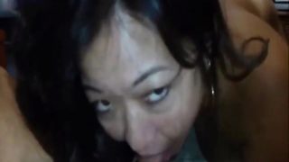 Cum eating asian slut