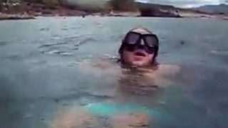 Nipslip - Girl diving accidentally exposed her awesome boobs