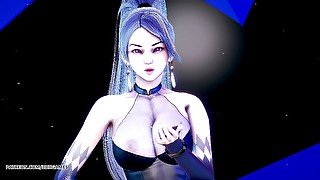 [MMD] (G)I-DLE - LATATA Kaisa hot striptease league of legends KDA 4K 60FPS