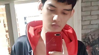 Hot Asian twink masturbates