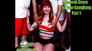 Hannah Grace 1st Ever Gangbang 1 - Amateur Redhead Group Sex