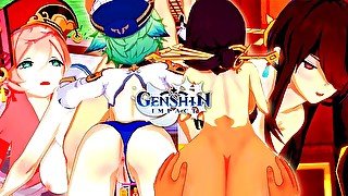 GENSHIN IMPACT HENTAI FUCK COMPILATION (Amber, Beidou, Yanfei, Glory, Sucrose)