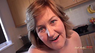 Your 58yo Curvy Mature Housewife Mrs. Kugar Sucks Your Cock In The Laundry Room (pov)