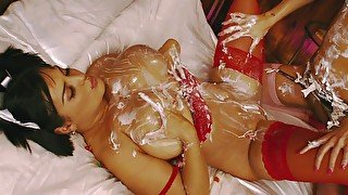 Two Flirty Babes Got Creamed And Licked Their Tight Pussies