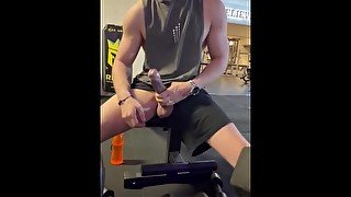 Monster cock in public gym