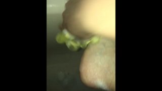 Soapy feet in the shower, washing feet, clean feet