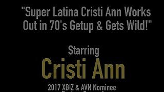 Super Latina Cristi Ann Works Out in 70's Getup &amp; Gets Wild!