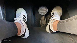 Pedal Pumping In Sneakers Adidas Superstar