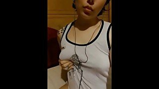 Slim Thick Asian girl strip tease PART 1