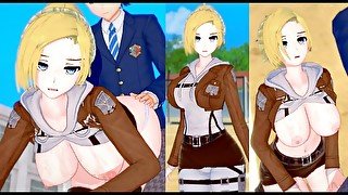 【エロゲーコイカツ！】進撃の巨人(Attack on Titan) アニ・レオンハート3DCG巨乳アニメ動画[Hentai Game Koikatsu! Annie Leonhart(Anime 3D