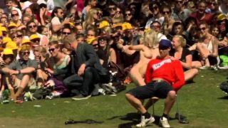 Fully Nude Lapdance in front of a Crowd