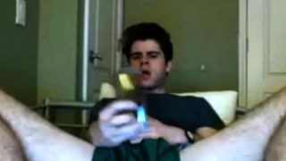 Cute Guy Flashes Cock on Webcam