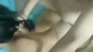 Fucking a petite girl's holes with my nasty buddies