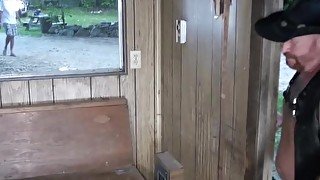 Polar bear anal fingered and rimmed in cabin