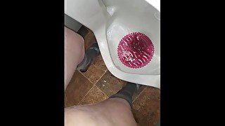 Girl Successful Piss In Men's Urinal