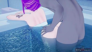 I Cum in a Stranger's Pussy While we Shower - Hentai Hot Animations