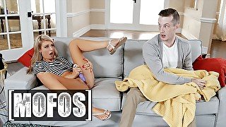 Mofos - Brick Danger Finds His New Step Sister Victoria Steffanie With A Dildo In Her Pussy