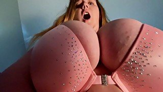 Domme Marie Rides you - POV CEI SPH - Three BBW Orgasms - 36D Bra Strip and WeVibe