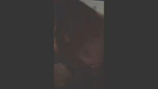 Red head gags on black dick and swallows the nut