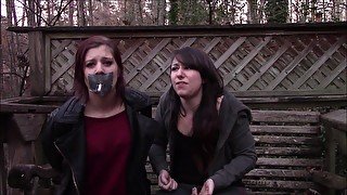 Making Stepsister Smoke Through Hand Over Mouth And Tapegag!