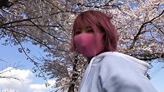 SAKURA 対向車に見られながら弟の車で義理の妹にフェラしてもらう！　口内発射　ザーメン飲ませた！