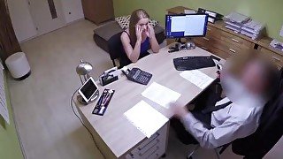 LOAN4K. Blonde comes to loan agency and has wild sex for money