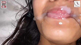 Facial with full of cum