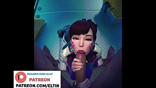 D.VA DO AMAZING BLOWJOB AND GETTING BIG CUM ON FACE  BEST HENTAI OVERWATCH ANIMATION 4K 60 FPS