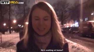 Delightful Russian Marika is blowing a cock in public