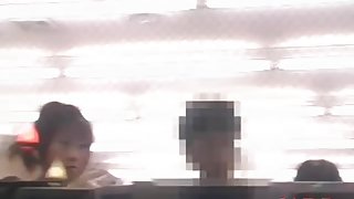 Delicious Japanese babe having sex in window voyeur video