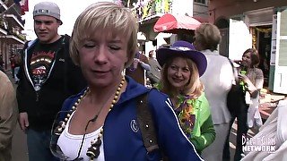 Fat Tuesday Freaky Milfs Getting Naked In The Street For Beads - DreamGirlsMembers