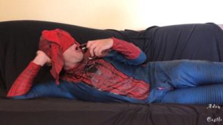 Spidey Spits & Gags On Dildo Tease & Denial JOI