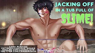 I fucked my pocket pussy and used slime as lube // Jacking off // Male Moaning ASMR NSFW Audio