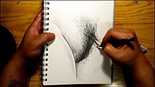 How to draw a hairy pussy