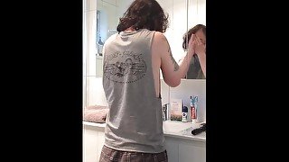 Emo Alternative FTM Trans Guy - Get Ready With Me FULL VID ON FREE ONLYFANS